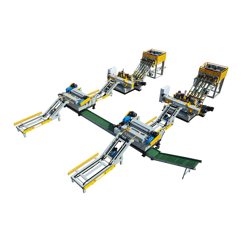 Linha de montagem de descascamento sem fuso um a dois